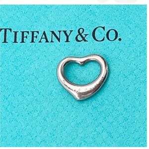 Authentic Tiffany & Co 925 Silver Elsa Peretti Open Heart Pendant